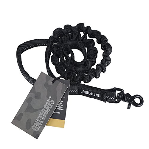 Onetigris tactical dog training bungee leash with contr…