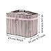 HOYOFO Makeup Bag Large Cosmetic Bags for Women Travel Makeup Organizer Case, Coffee Stripe