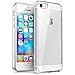 iPhone SE Case,Splaks [Crystal Shell] Extra Shock-Absorb Clear back panel ,Extreme Lightweight Transparent Soft Flexible Silicone Rubber Anti-Scratch Protective Case For iPhone SE/5/5S-Crystal Clear
