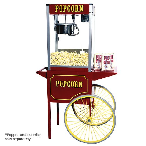 Paragon 1911 Medium Popcorn Cart for 6 and 8-Ounce Poppers (Black/Chrome)