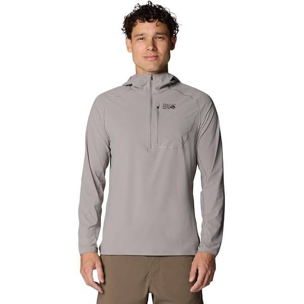Mountain Hardwear Men's Sunshield Half Zip, Glacial, X-Large at