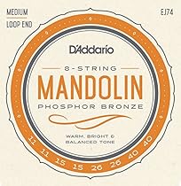 D'Addario EJ74 Phosphor Bronze Mandolin Strings, Medium, 11-40
