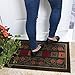 Machine Washable Floral Border Design Non-Slip Rubberback 20x30 Traditional Area Rug for Kitchen, Bedroom, Entryway, Bathroom, 20