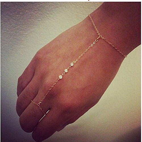Slave Bracelet with Delicate Chain Ring - Gorgeous design - Superior Quality