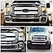 iJDMTOY LED Pod Light Fog Lamps Compatible With 2011-16 Ford F250 F350 F450 Super Duty, Incl (2) 20W High Power LED Cubes, Foglight Bezel Covers, Fog Location Mount Brackets & Switch Wiring