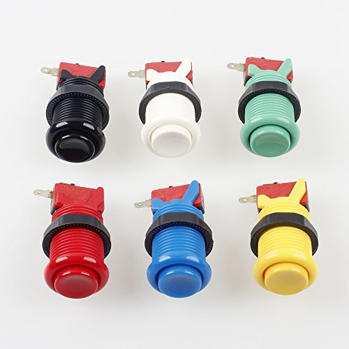 EG Starts Classic Arcade Game DIY Part for Mame USB Cabinet 2x Zero Delay USB Encoder to PC Games + 2x 8 Way Joystick + 18x Arcade Push Button (Including 1p / 2p Start Buttons) Multiple Colour Kits