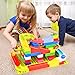 Elover Marble Run Set Building Blocks Construction Toys Set STEM Learning Toys Puzzle Race Track for Kids (73 Pieces)