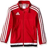 adidas Youth Soccer Tiro 15 Training Jacket, Power Red/White/Black, Medium