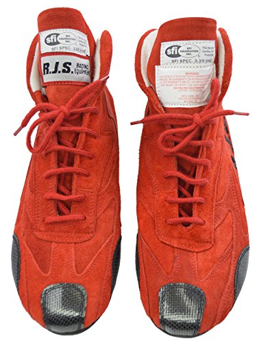 RJS Racing SFI 3.3/5 Racing Driving Shoes RED Mens 12 / Womens 14 - Thumbnail 2