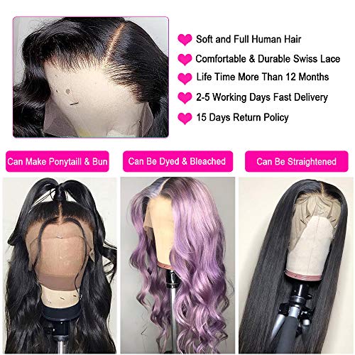 Lace-Front-Wigs-Human-Hair-Brazlian-Body-Wave-Wigs-for-Black-Women-150-Denisty-Virgin-Human-Hair-Wigs-Pre-Plucked-Hairline-with-Baby-Hair-Natural-Color-12-Inch