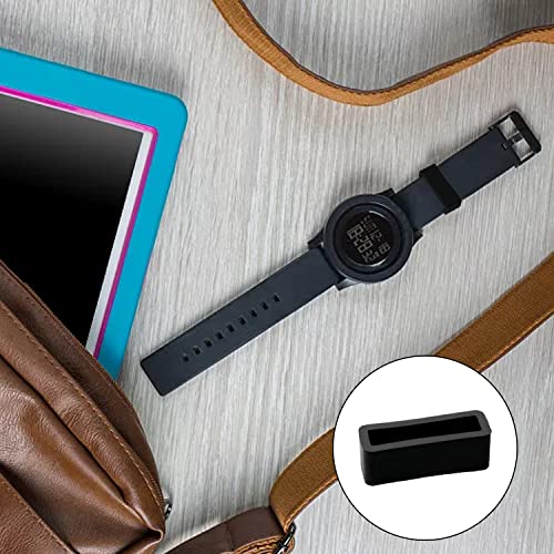 Honbay 4PCS 22mm Rubber Replacement Watch Band Loops Silicone