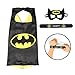 Ecparty 5 Different Superheros Cape and Mask Costumes Set Includes BONUS Matching Wristbands For Kids