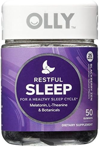 Olly Restful Sleep Healthy Sleep Cycle, Blackberry Zen, 50 Gummies (Pack of 2)