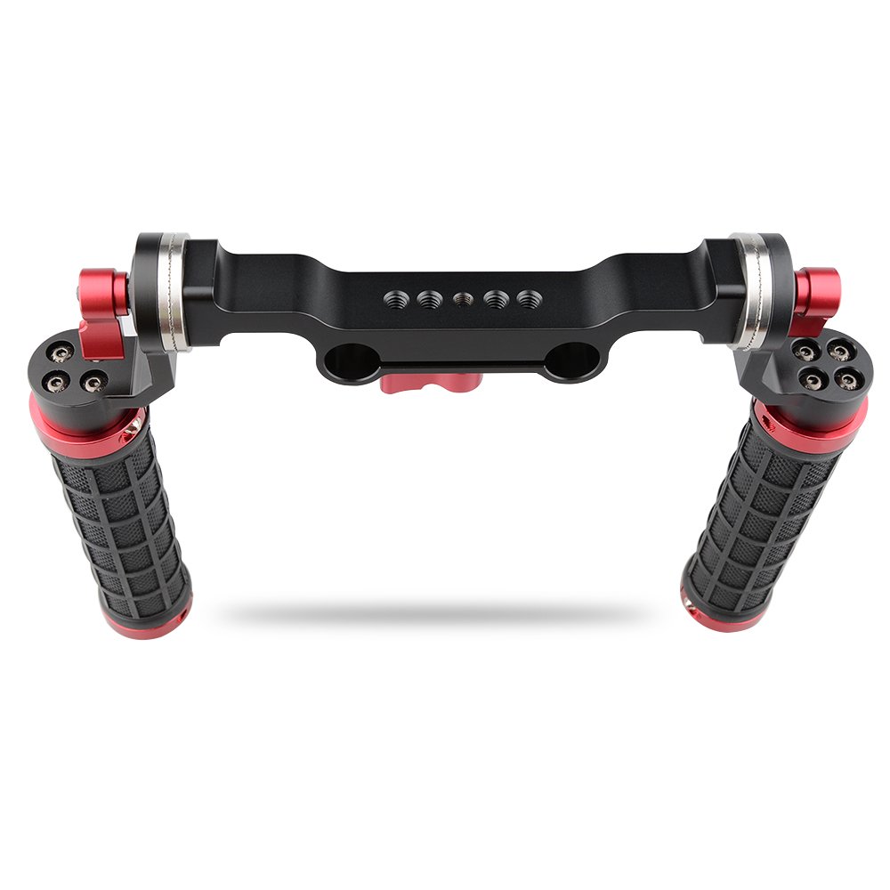 Camvate Arriロゼットfor Mm B06xpft9s1 Mmロッド ソフトラバーグリップショルダーマウントリグwith Dslr レッド M6スレッド 31 8 15 ビデオカメラサポート あすつく