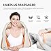 hueplus HPM-100 Shiatsu Neck & Shoulder Massager with Heat - 3D Tension Technology Pain Relief Treatment Best for Muscle Knots and Sore Muscles at Home Office Deep Kneading Soothing Therapy Portable