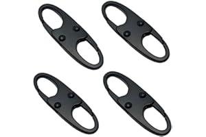 Anti Theft Zipper Clips Double Opening Small Carabiner Clips, 4Pcs Elegant Zinc Alloy Zipper Pull Replacement for Travel, Com