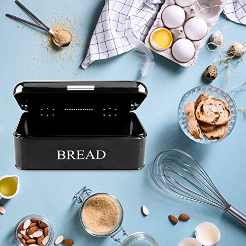 Extra Large Bread Box, Counter Modern Metal Bread Bin, Large Bread Storage Container for Kitchen