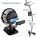 Battery Operated Clip on Fan and Desk Fan 2 in 1, Rechargeable Battery Fan Portable Baby Stroller Fan, USB or Battery Powered, Small Personal Fan with 4 Speeds for Office, Dorm and Outdoor Activity