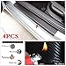 4PCS Car Accessories Door Sill Scuff Welcome Pedal Protect Carbon Fiber Stickers