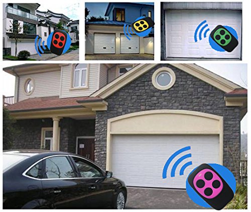 XIHADA 4-Button Universal Gate and Garage Door Fixed Code and Rolling Code Garage Door Remote Control/Remote Keyless Key Multi Frequency 280MHZ-350MHZ/380MHZ-450MHZ/867MHZ-868MHZ (Yellow)