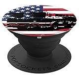 Firetruck USA Flag Design - PopSockets Grip and