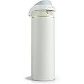 ENCOOL Leakproof Insulated Water Bottle with Straw Dual-Sip Water Bottle Bag-Safe Design for Work, Commute & Gym – Keeps Drinks Cold All Day, 24 oz, Cloud-Hill White