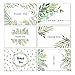 Thank You Cards, Baby and Bridal Shower Thank-You Cards, 4x6 Thank You Cards, Bulk Thank You Cards Wedding, Blank on the Inside, Watercolor Foliage Thank You Notes - 36 Pack, Envelopes Included