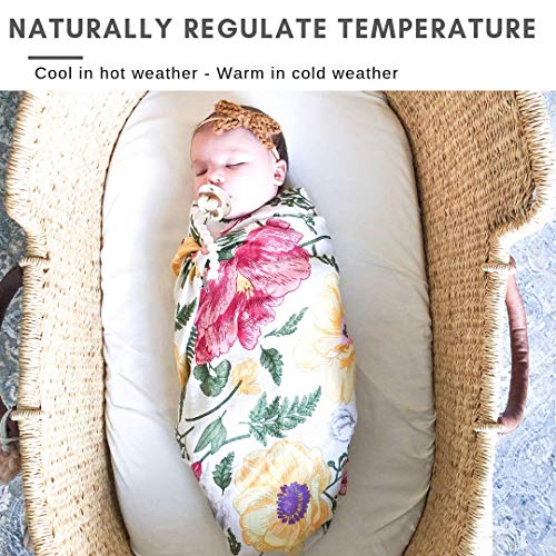 floral muslin swaddle blanket