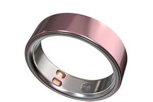 ELENVA Smart Ring Health Tracker 5ATM Waterproof Sport Ring Exclusive Vibration Alerts Titanium Blood Oxygen/Sleep/Emotional Management Women Cycle Prediction Compatible with iOS/Android Rose Gold 8.5