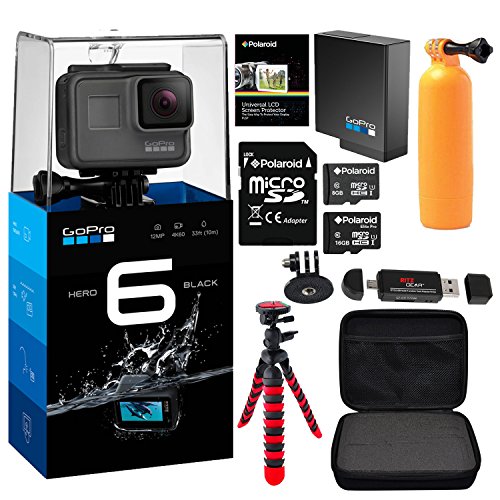 Gopro hero6 black w/free extra gopro battery, lexar action camera…