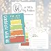 25 Cake Rainbow Party Invitations for Kids, Teens, Adults, Boys & Girls, Blank Children Happy 1st Birthday Invitation Cards, Unique Baby First Bday Invites, Toddler 1 2 3 Year Old rsvp Invites Fill In