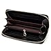 BOSTANTEN Women Leather Wallet Clutch Purses Card Cash Holder Long Wallets Black