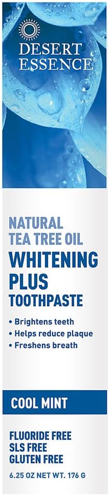 Tea Tree Oil Whitening Plus ToothPaste Cool Mint, Cool Mint, 6.25 oz (Pack of 4)