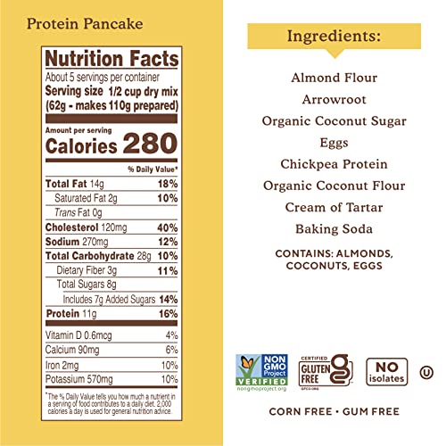 SIMPLE MILLS JUST ADD WATER ALMOND FLOUR PANCAKE MIX, ORIGINAL PROTEIN – GLUTEN FREE, PLANT BASED, PALEO FRIENDLY, BREAKFAST, 10.4 OUNCE (PACK OF 1)