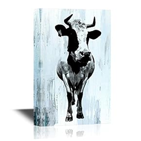 A Cow on Vintage Background