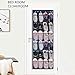 Zwudy Over The Door Shoe Organizer, 24 Mesh Pockets Over The Door Organizer with 4 Hooks, 18.5 x 64 Inch Night Starry Sky Shoe Organizer for Closet