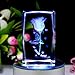 Graces Dawn® 3D Laser Etched Crystal Rotating Rose with 7-led Colorful Lights