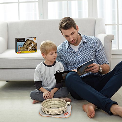 CubicFun National Geographic Colosseum 3D Model Puzzle Kits Toy with booklet,DS0976h