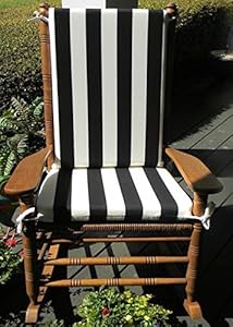 Amazon.com: Indoor / Outdoor Black & White Stripe Print ...