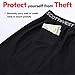 SCOTTeVEST Boxers for Men - 2 Hidden Pockets - Breathable Moisture Wicking Underwear for Travel & More (Black, Medium)