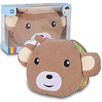 Jaolex Cloth Books for Babies, Nontoxic Fabric Baby Soft Books Education Development Toys Activity Crinkle Cloth Book（Bear Story Book）