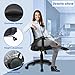 Office Chair Ergnomic Desk Chair Adjustable Computer Chair Executive Mid Back Rolling Swivel Chair with Lumbar Support Armrest Mesh Task Chair for Women Adults, Black