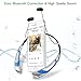 Bluetooth Headphones / Headset Rymemo Match Color Metallic-feeling Soft Polishing Wireless Music Earphones Stereo Earbuds Sports/running Magnetic Neckband Style for Cellphone, Blue-Silver