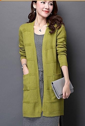 Green winter new female Korean long-sleeved sweater cardigan sweater coat pocket of the crowd size 40-73 kg