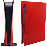 Digital Edition Face Plates Cover Skins Shell Panels for PS5 Console, Accessories for Playstation 5 Protective Shell Replacement Faceplate (Red)