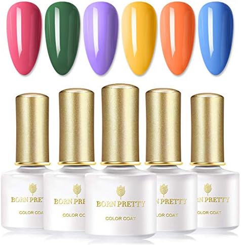 Born Pretty カラージェルセット ネイルジェル 虹色シリーズ 6色セット 6ml Uvとled対応 大人ネイル ジェルカラーネイルアートセルフ ネイル