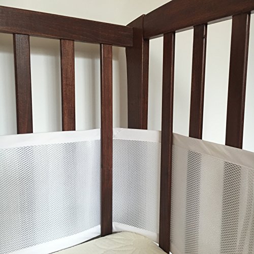 Buy Premium SafeBaby Breathable Mesh Crib Liner, Bumper White, Safe