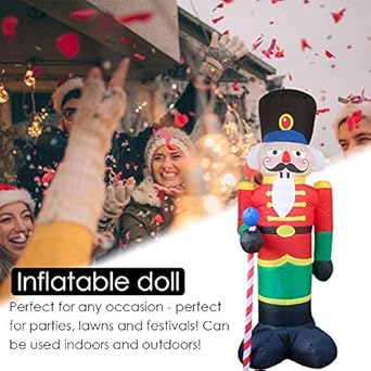 Amazon Com Giant 8 Ft Christmas Inflatable Santa Claus Soldier