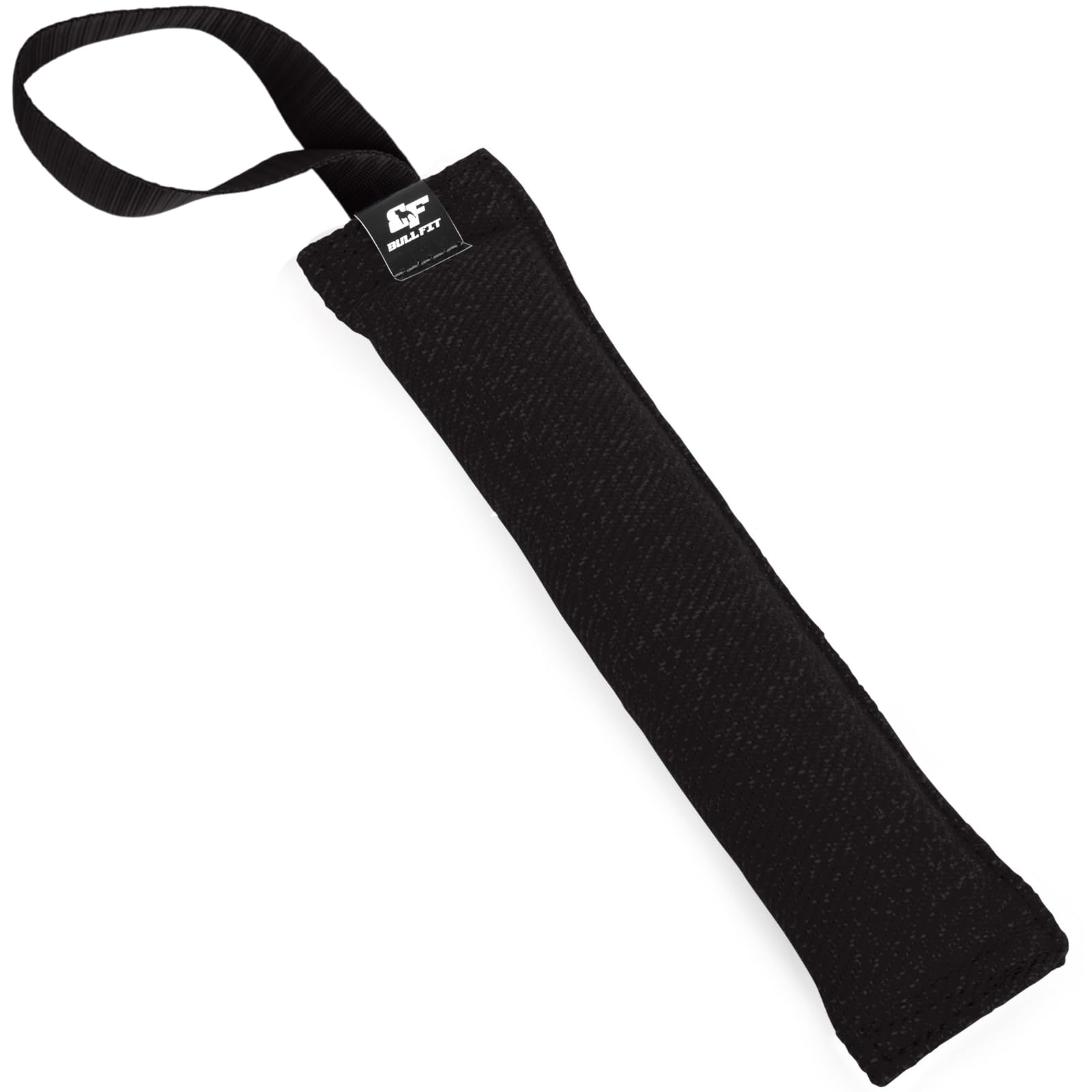 Bull Fit Dog Tug Toy 30 cm with Strong Handle - Made of Durable & Tear-Resistant French Linen - Ideal for Tug of War, Fetch & Puppy Training of Medium to Large Dogs - Firmly Stitched Dog Pull Toy