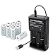Rechargeable Cr123a Battery,AVEKI 650mah 3.7v Cr123a 16340 Li-ion Rechargeable Battery +Charger, Perfect Power For Flashlight, Photo Camera (10pack)